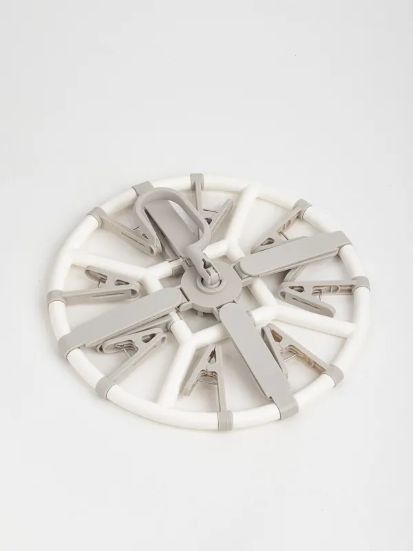 Сушилка для носков и нижнего белья, 12 прищепок, подвесная, пластик, серая, Compact, image-4