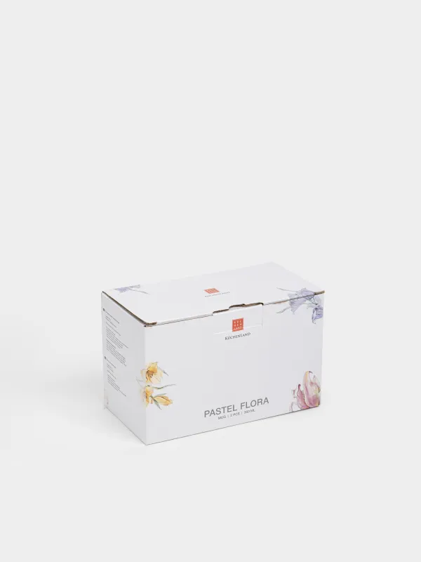 Саптыаяқ, 350 мл, 2 дана, фарфор Р, ақ, Пастелді гүлдер, Pastel flora, image-4