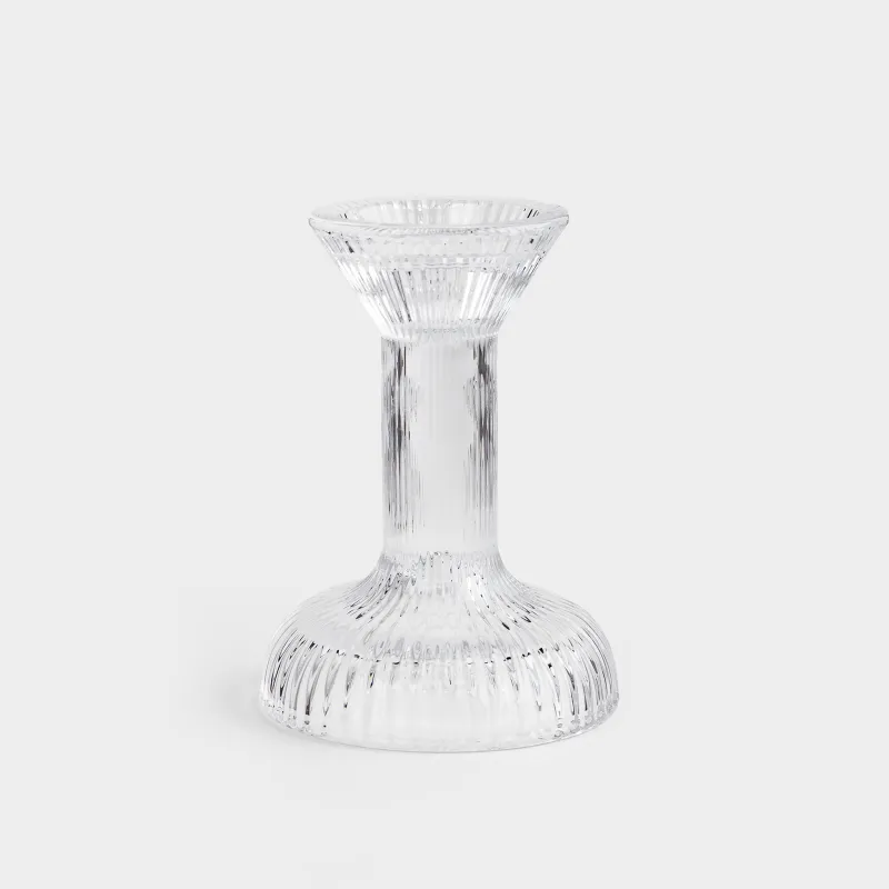 Подсвечник, 12 см, для одной свечи, на ножке, стекло, Ribedic