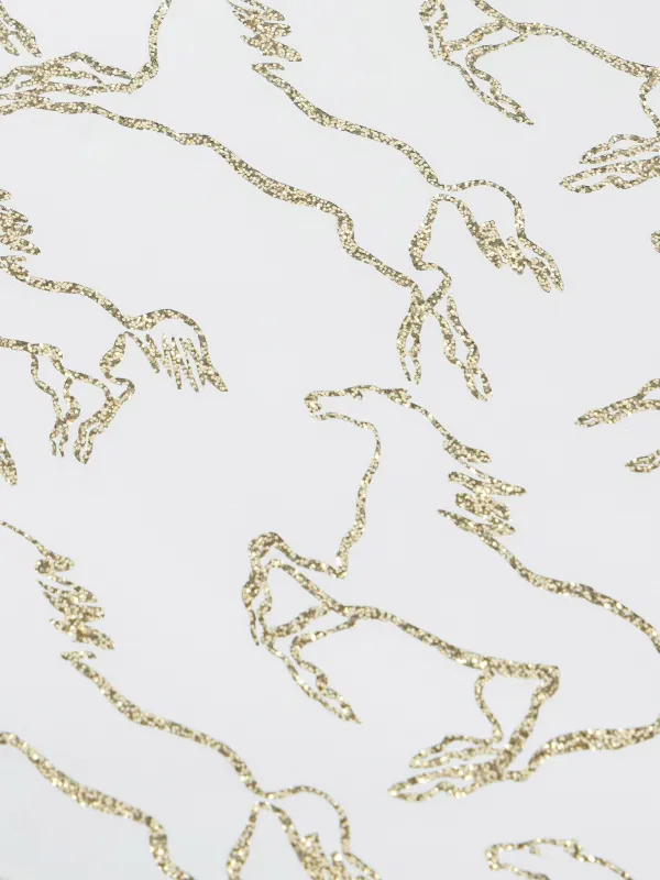 Саптыаяқ тұғыры, 10 см, шаршы, шыны, алтын, Жылқылар, Horse gold, image-1