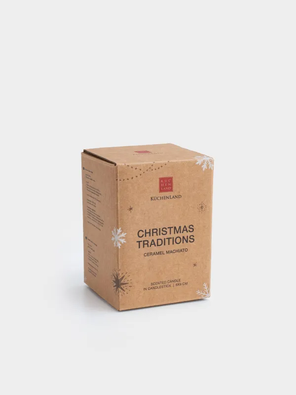 Хош иісті шам, 8х9 см, шам ұстағышта, шыны, қызыл, Хош иіс, Шар, Christmas traditions, image-3