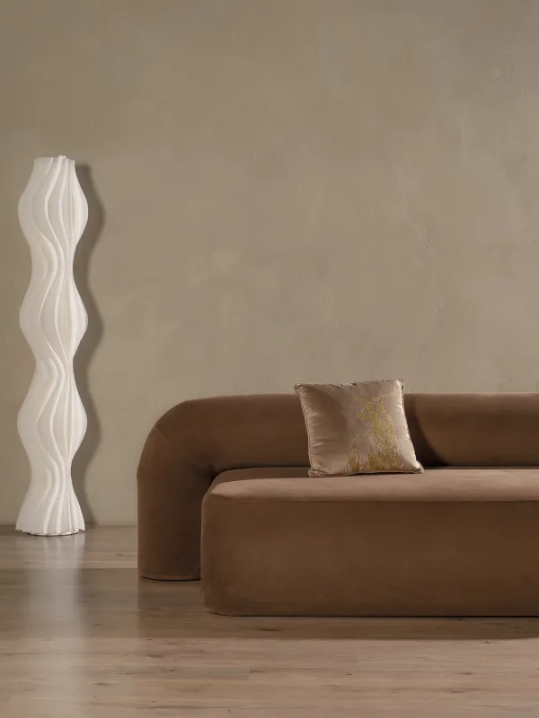 Сәндік жастық, 45х45 см, барқыт, қоңыр-алтын, Ормандағы бұғылар, Woodland story, image-6