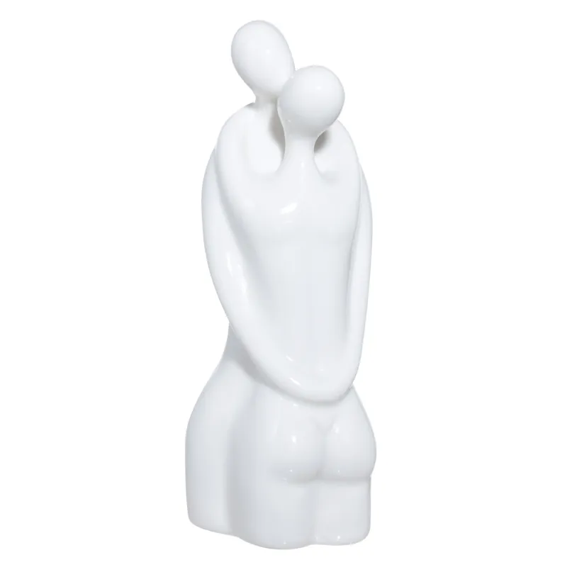 Мүсінше, 17 см, фарфор P, ақ, Құшақ, He&She, image-2