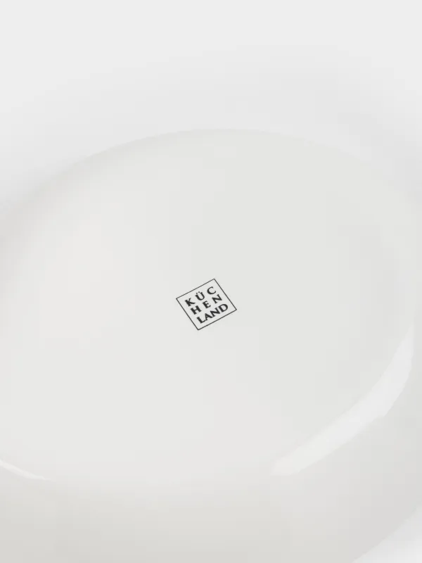 Сорпа тәрелкесі, 21х17х4 см, 700 мл, фарфор Р, ақ, Жапырақша, Blomblad, image-4