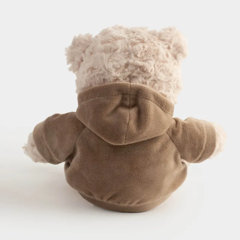 Ойыншық, 35 см, жұмсақ, сүт түстес, Худи киген аю, Bear, image-4