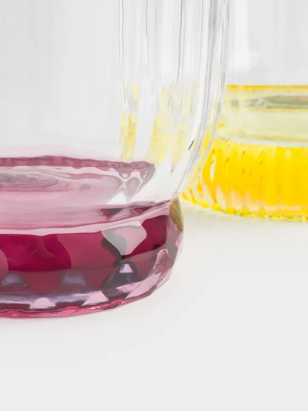 Стақан, 9 см, 280 мл, 4 дана, шыны, түрлі-түсті микс, Mirabello color, image-2