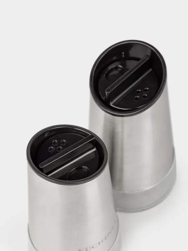 Тұз және бұрыш жинағы, 15 см, түпқоймада, шыны/металл, Classic color, image-3