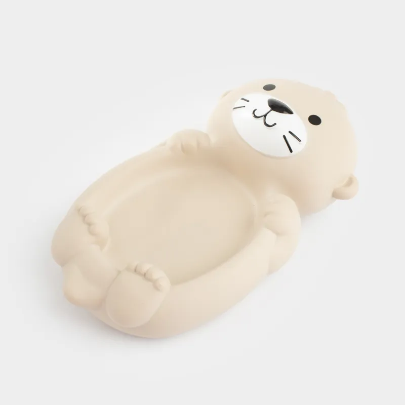 Набор игрушек для купания, 4 пр, ПВХ, бежевый, Выдра с семьей, Kiddy, image-3