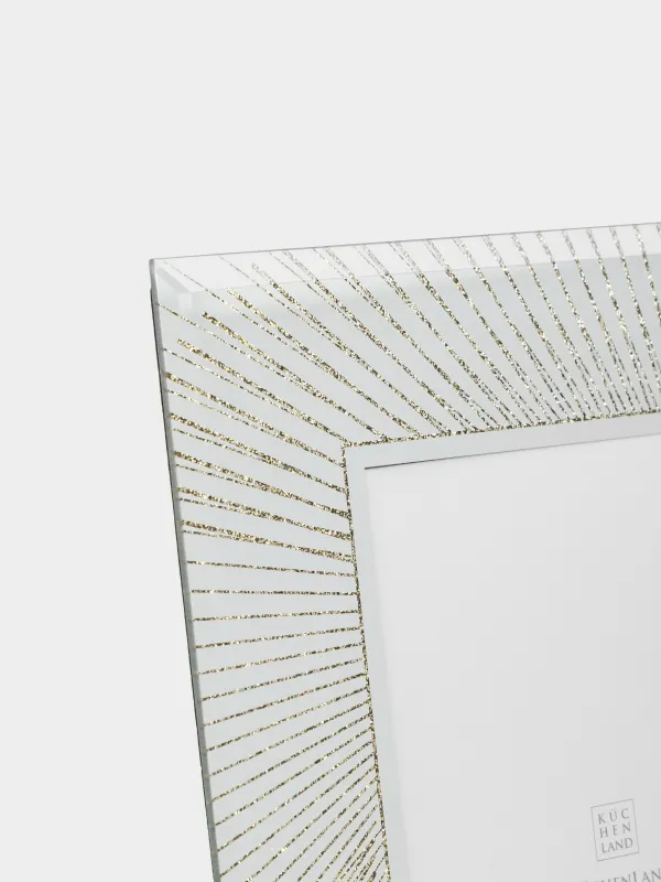 Фото жиектеме, 17х23 см, шыны, алтын, Алтын сызықтар, Actress, image-2