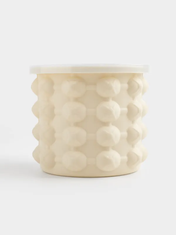 Мұзға арналған қалып, 11х10 см, 40 бөлім, қақпағы бар, силикон/пластик, сүт түстес, Soft kitchen, image-2