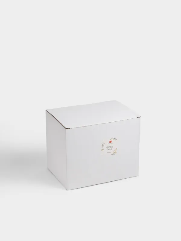 Конфетница, 21х17 см, 1 л, с ручкой, керамика D, молочно-золотистая, Кролики, Rabbit gold, image-5