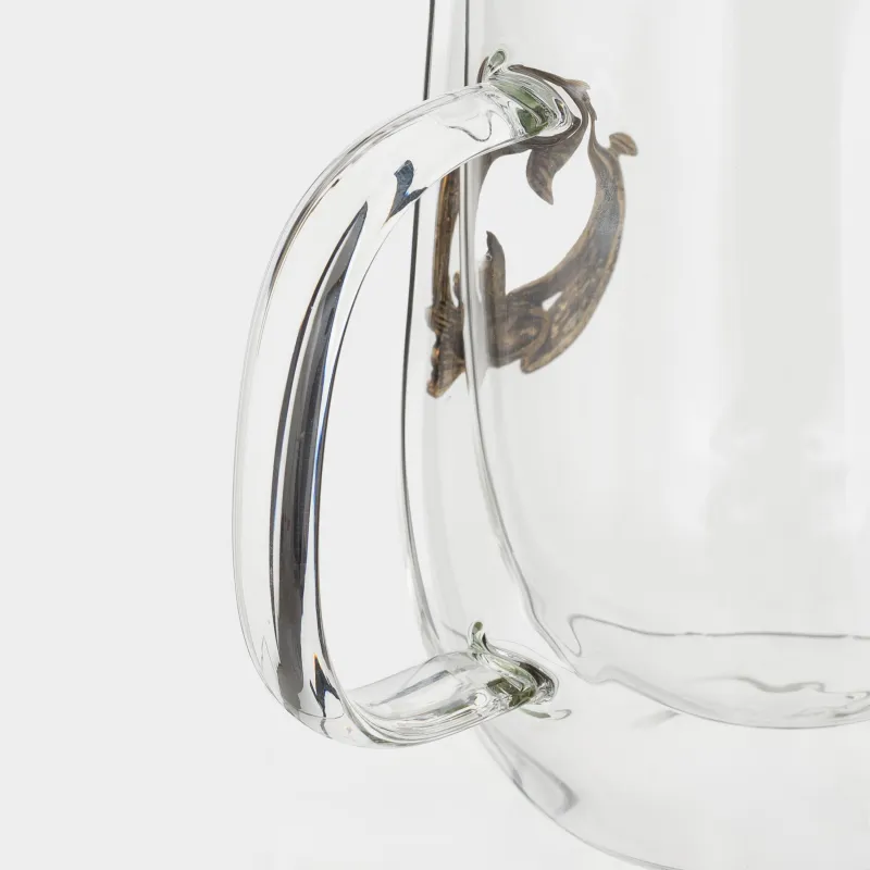 Саптыаяқ, 350 мл, металлдан жасалған шыны, алтын, Балықтар, Air zodiac, image-3