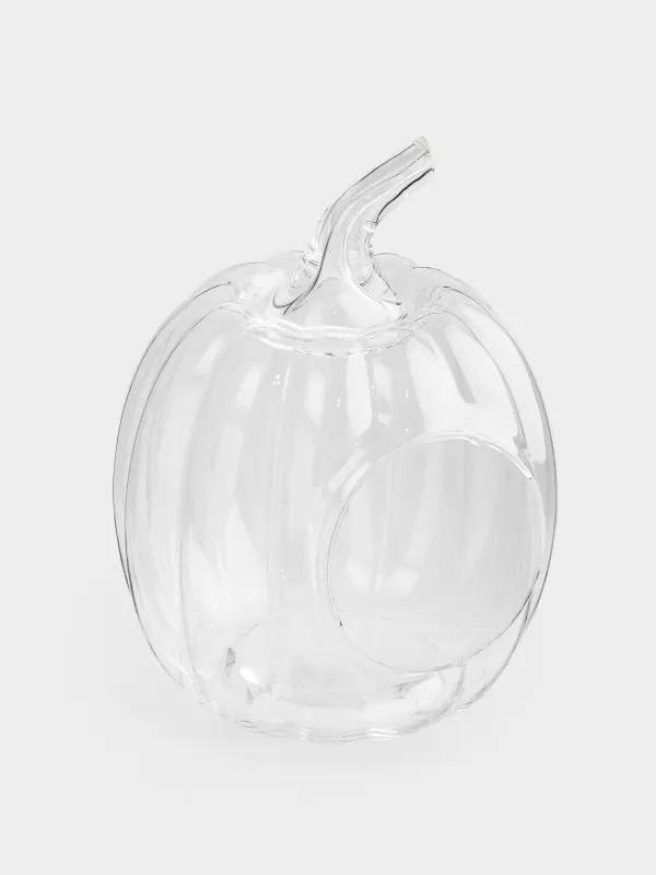 Кәмпит ыдысы, 17х22 см, шыны, Асқабақ, Clear, image-1