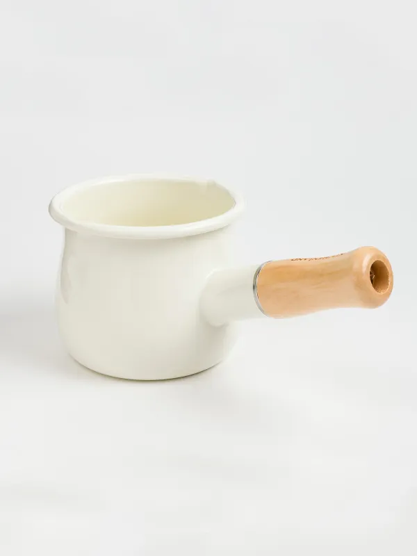 Турка, 550 мл, эмальданған металл/ағаш, сүт түстес, Nostalgia, image-5