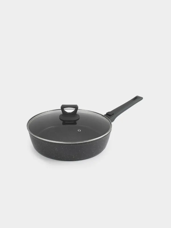 Таба, 28 см, қақпағы бар, алынбалы тұтқасы бар, жабыны бар, алюминий, Scandia, image-0