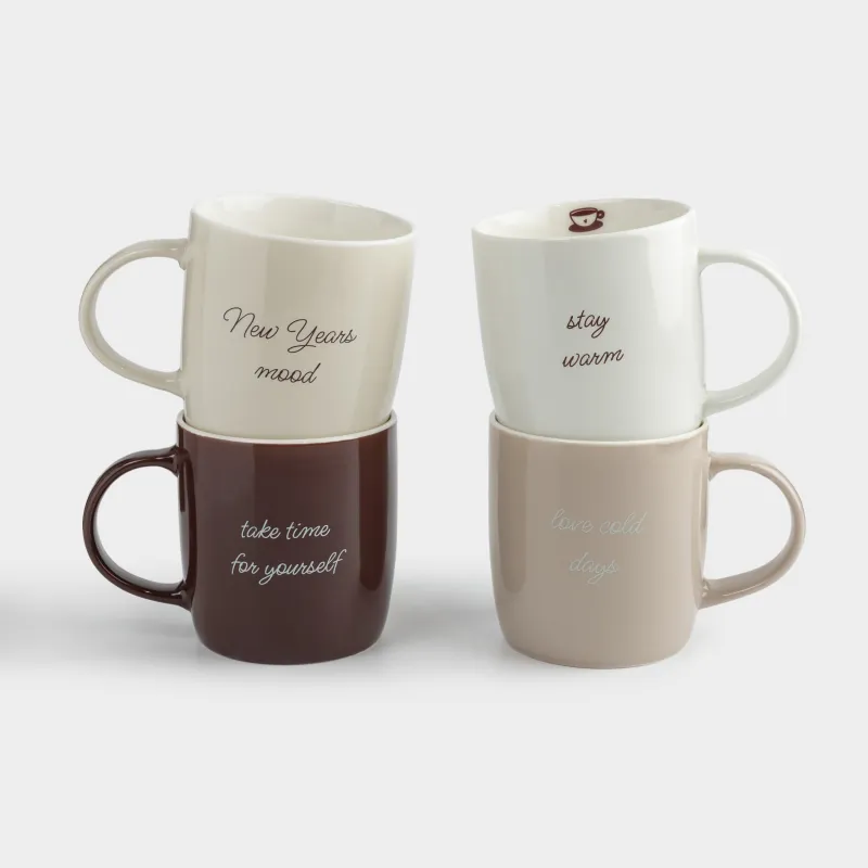 Саптыаяқ, 360 мл, 4 дана, фарфор N, Қысқы микс, Magic moments