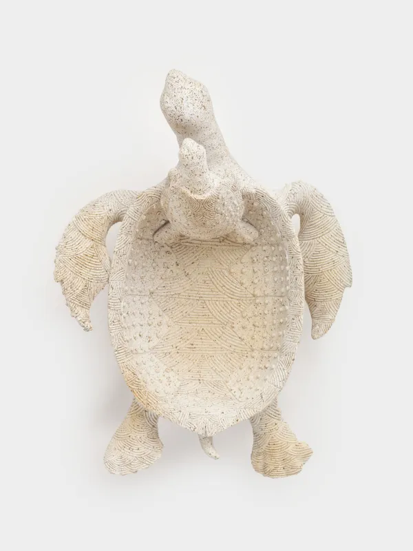 Сәндік ыдыс, 31х24х13 см, полирезин, құм, Балапаны бар тасбақа, Grand turtle, image-2