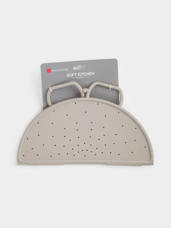 Табаға арналған бөлгіш қақпақ, 31 см, жиналмалы, силикон, сұр-қоңыр, Soft kitchen, image-7