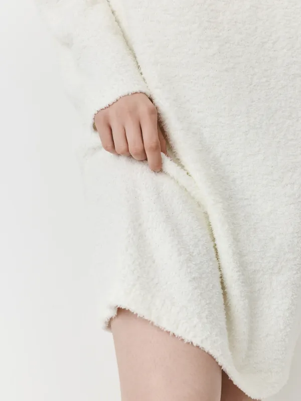 Әйелдер көйлегі, үйге арналған, мини, өлшемі S, ұзын жеңді, полиэстер, сүт түстес, Ami, image-3