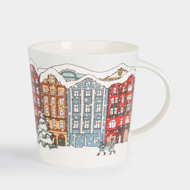 Кружка, 450 мл, Город в снегу, House built