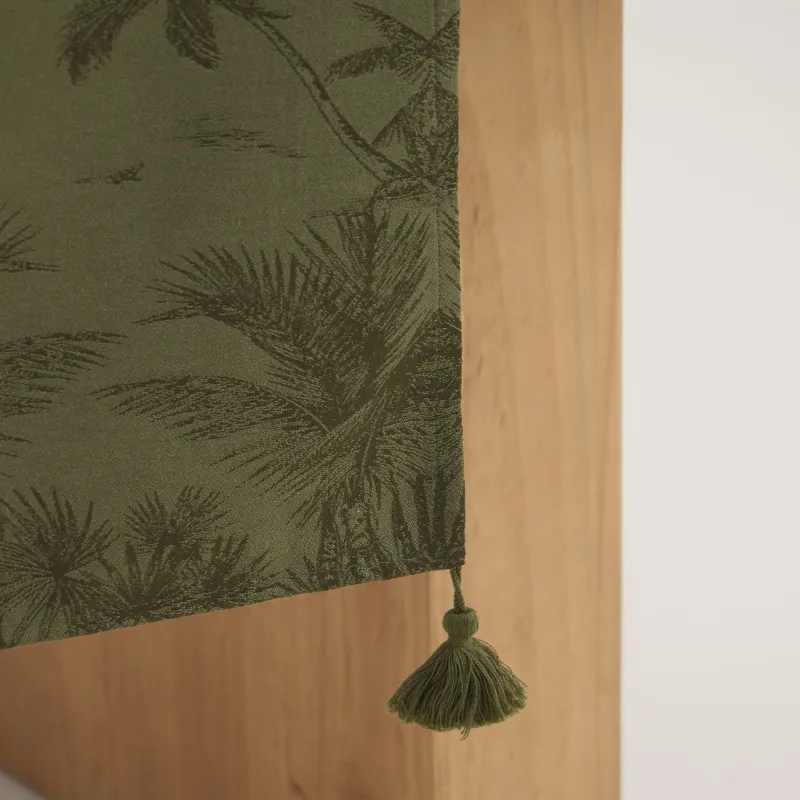 Дорожка настольная, 40х160 см, с кисточками, из жаккарда, Tropical oasis, image-9