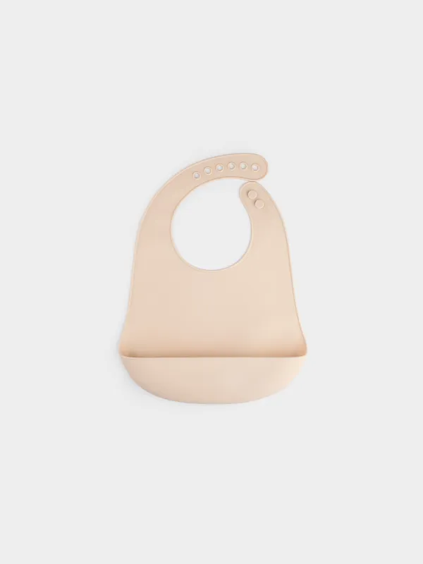 Нагрудник, с карманом, бежевый, Kiddy, image-0