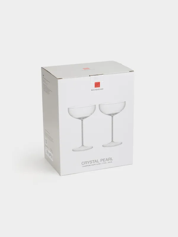 Шампан бокалы, 300 мл, 2 дана, інжу-маржаны бар, шыны/пластик, Crystal pearl, image-5