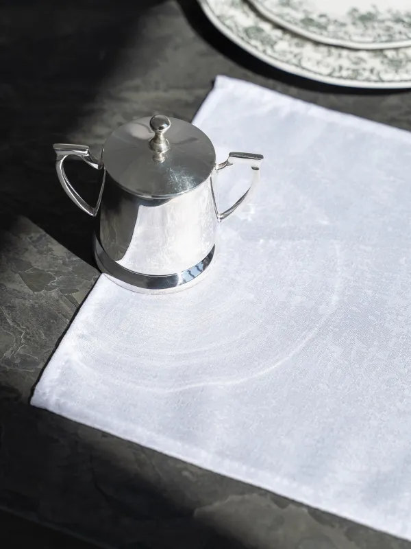 Салфетка под приборы, 30х45 см, полиэстер, прямоугольная, белая, Jacquard, image-5