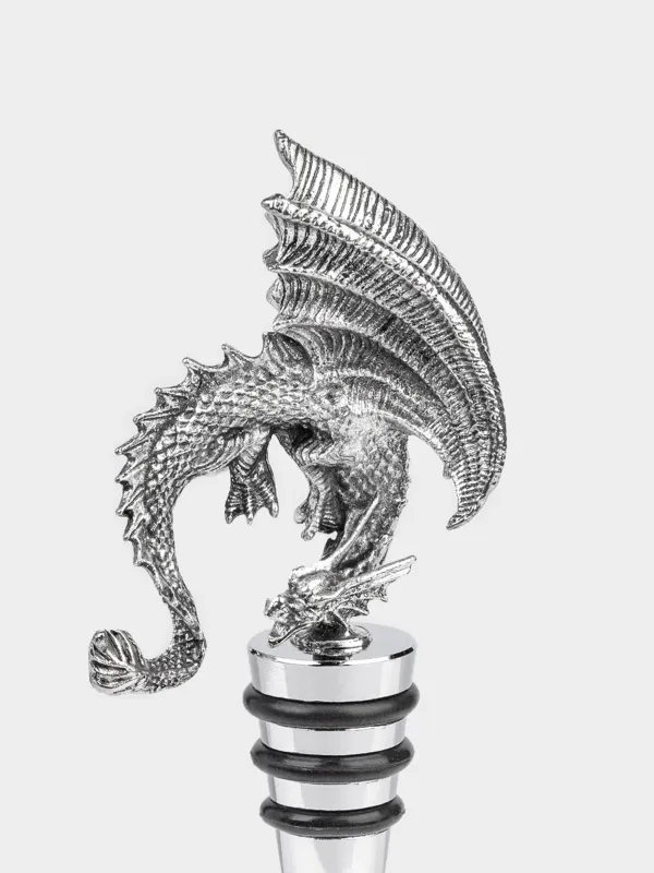 Шарап бөтелкесінің тығыны, 12 см, металл, Dragon rainira, image-1