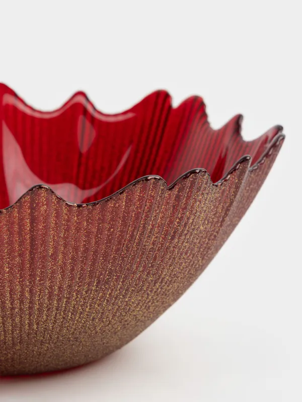 Салатник, 20х8 см, 1,2 л, стекло Р, красный, Ribby color, image-4