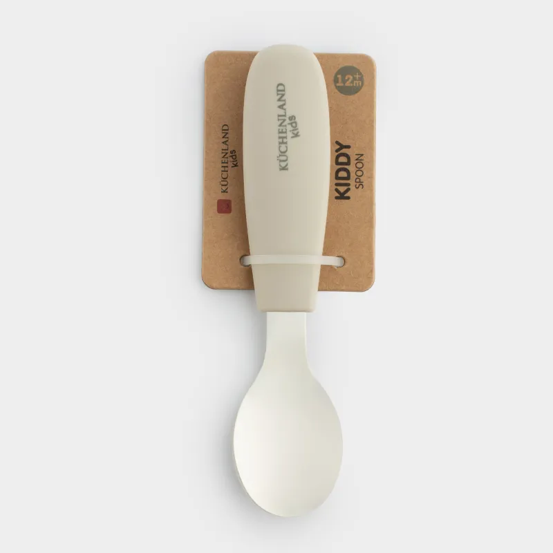 Балаларға арналған қасық, 14 см, болат/силикон, сұр, Kiddy, image-4