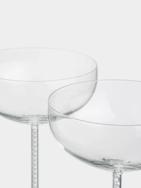 Шампан бокалы, 300 мл, 2 дана, інжу-маржаны бар, шыны/пластик, Crystal pearl, image-3