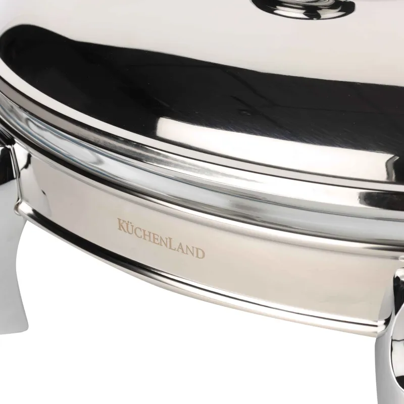 Жылытылатын табақ, 42х25 см, қақпағы бар, шыны Т/болат, сопақ, Acero, image-5