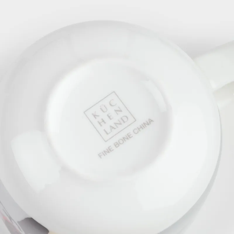 Саптыаяқ, 500 мл, фарфор F, ақ, Көзілдірік киген иттер, Dog, image-3