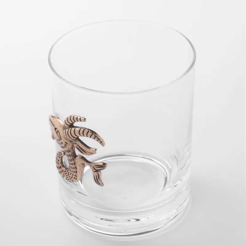 Виски стақаны, 10 см, 340 мл, шыны/металл, алтын, Тауешкі, Zodiac, image-2