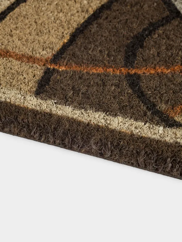 Коврик придверный, 40х60 см, кокос/ПВХ, прямоугольный, серый, Конь, Home horse, image-4