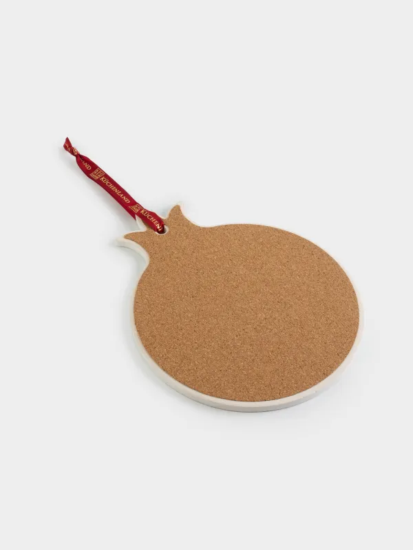 Ыстыққа арналған тұғыр, 14х28 см, керамика/тығын, ақ, Анарлар және апельсиндер, Christmas miracle, image-4