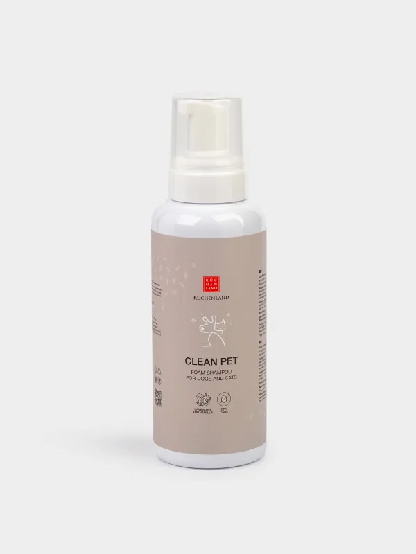 Шампунь-пенка для животных, 500 мл, сухая чистка, универсальный, Лаванда и ваниль, Clean pet, image-0