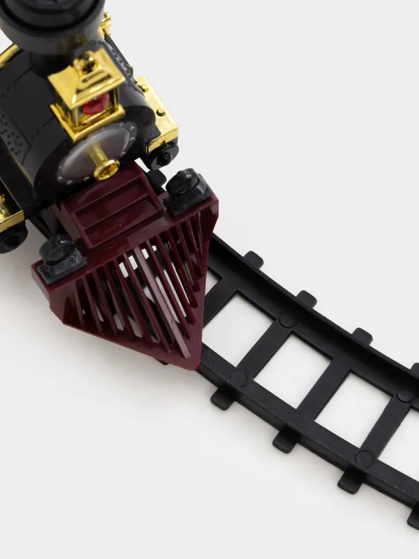 Ойыншық теміржол, L, музыкалық, жарықтандырылған/түтіні бар, пластик, Пойыз, Game rail, image-4