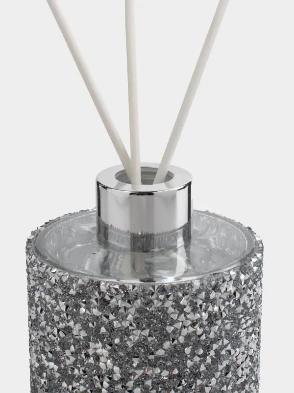 Ароматический диффузор, 100 мл, серебристый, White Cotton, Кристаллы, Rare crystal, image-1