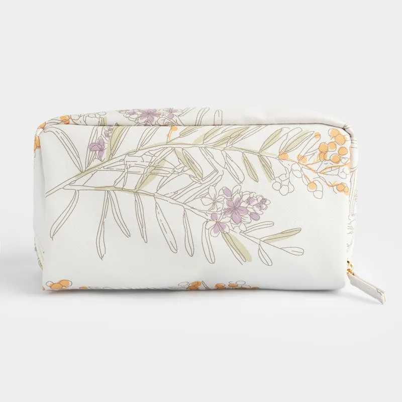 Косметичка, 23х11 см, полиуретан, белая, Мимоза, Isadora, image-3