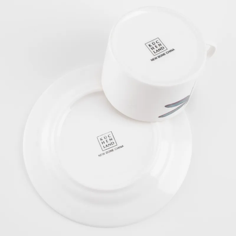 Шайхана жұбы, 1 тұлға, 2 зат, 220 мл, фарфор N, алтын жиек, түрлі-түсті инелік, Symphony, image-4