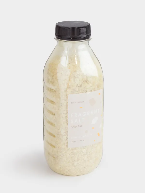 Ваннаға арналған тұз, 600 гр, жылтыры бар, қалпына келтіреді, алтын, Экзотикалық жемістер, Fragrant salt, image-2