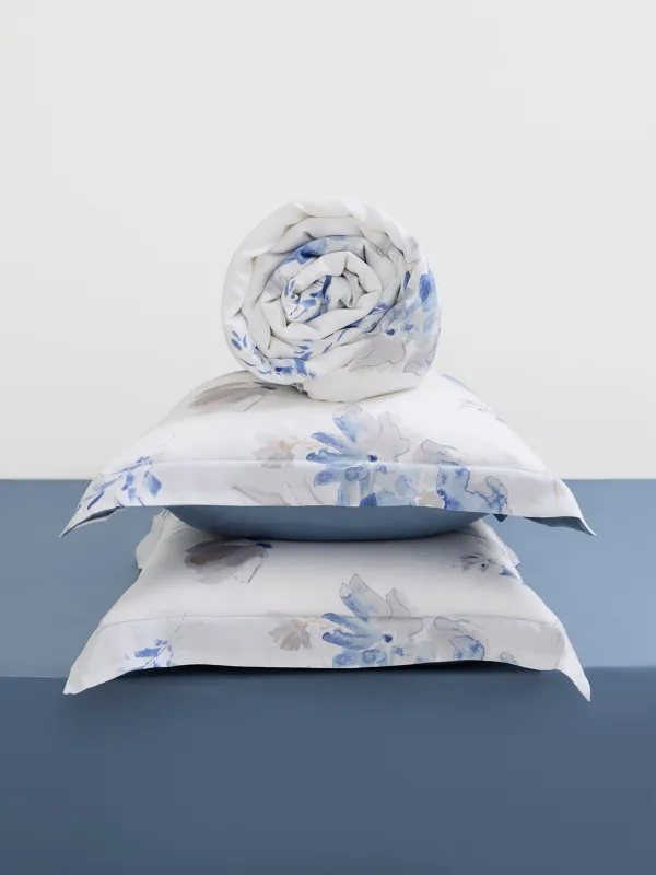 Постельное белье, евро, тенсель, Акварельные цветы, Tencel, image-6