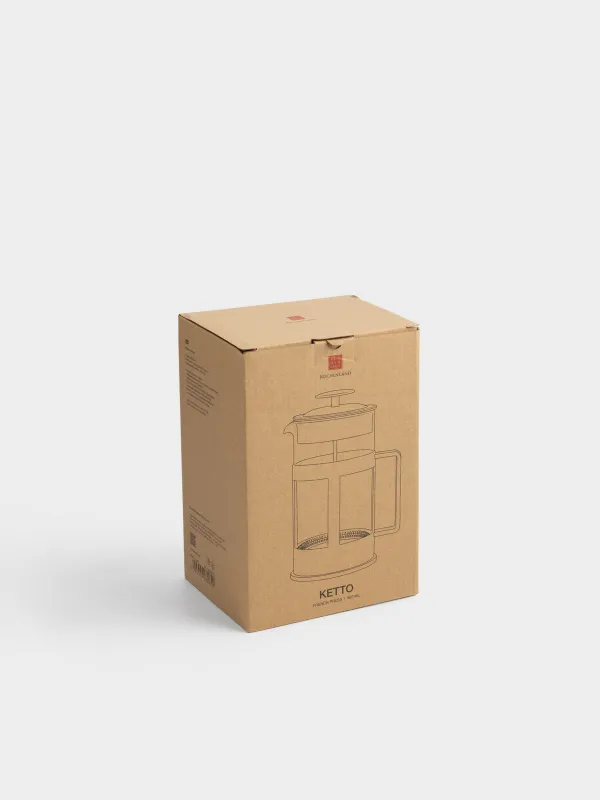 Френч-пресс, 1 л, шыны Б/болат, сарғылт-қоңыр/жасыл, Ketto, image-5