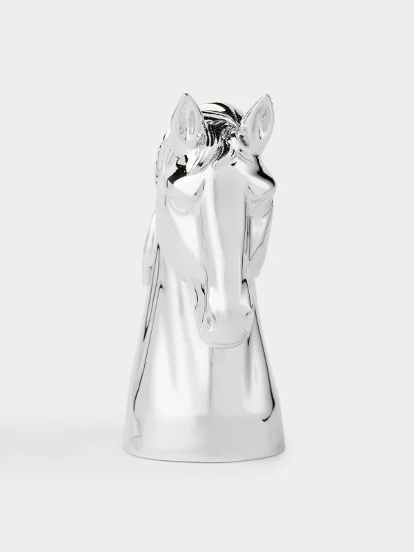 Мүсінше, 8 см, полирезин, күміс, Жылқы, Horse silver, image-1