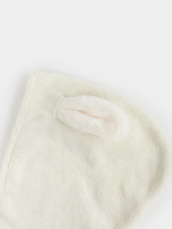 Балаларға арналған шашқа арналған орамал тақия, 53х24 см, жүн, сарғылт-қоңыр, құлақ, Teddy, image-5