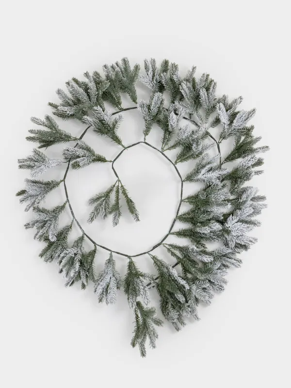 Сәндік бұтақ-гирлянд, 2,7 м, пластик, Қар басқан шырша, Snowy decor, image-3