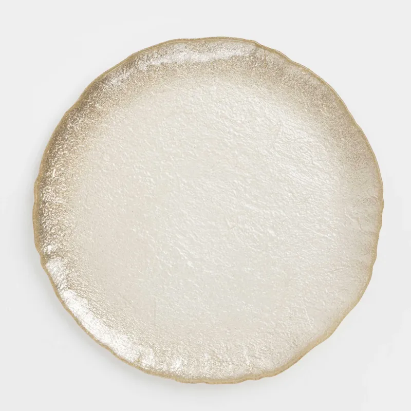 Түскі ас тәрелкесі, 28 см, шыны, алтын түстес, Antares