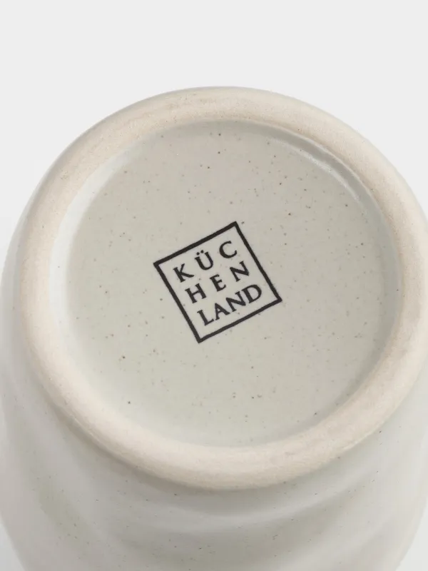 Стақан, 10 см, 300 мл, керамика, сарғылт-қоңыр, Мыжылған әсер, Crumple creme, image-4